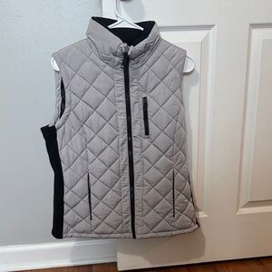 Andrew Marc Kids Light Gray Quilted Vest